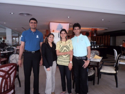 L to R: Shreyash, Deputy Director of Sales, Kavitha, Assistant Events Manager of Royal Cliff Hotels Group, Gunjan and Ankit Shah - Founders of BollyLocations.